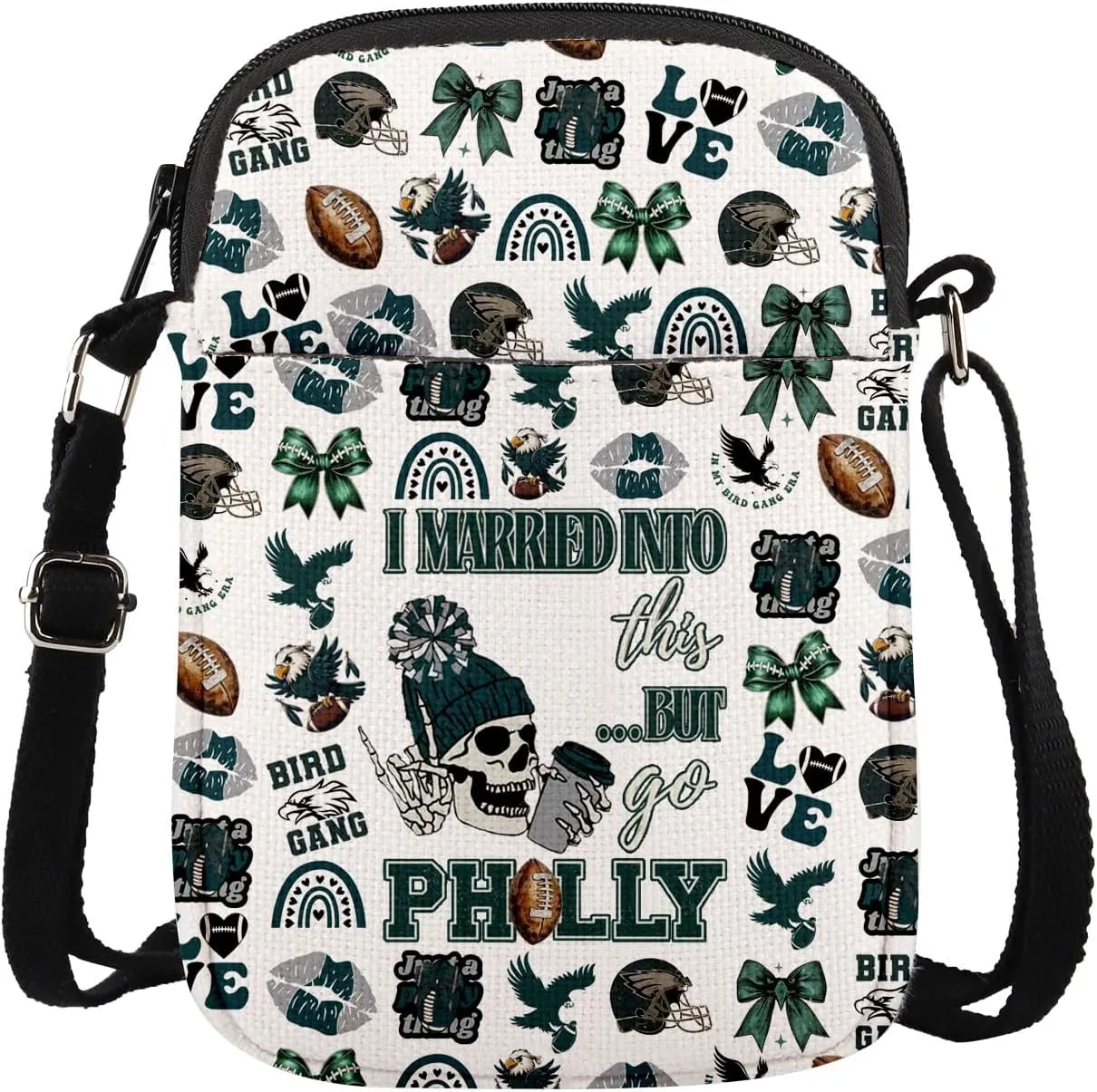 MAOFAED Football Team Crossbody Bag for Fan, Football Player Gift, Football Enthusiast Gift（gophi