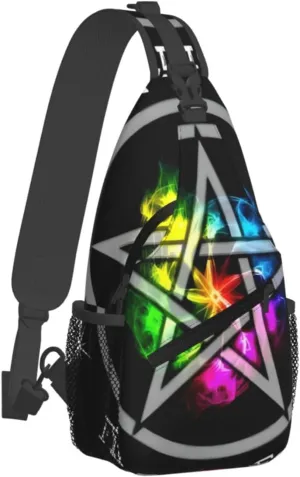 March Goddess Witchcraft Pagan Symbolcrossbody Bag, Adjustable Shoulder Strap Chest Bag, Sports Travel, Running, Leisure Waist Bag
