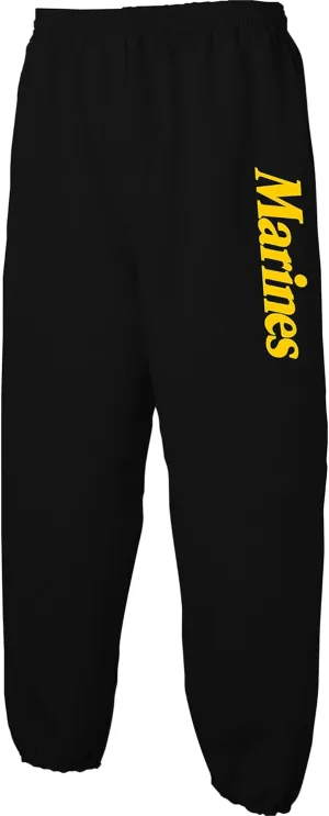 Marines Military Theme Elastic Bottom Sweatpants in Sport Gray