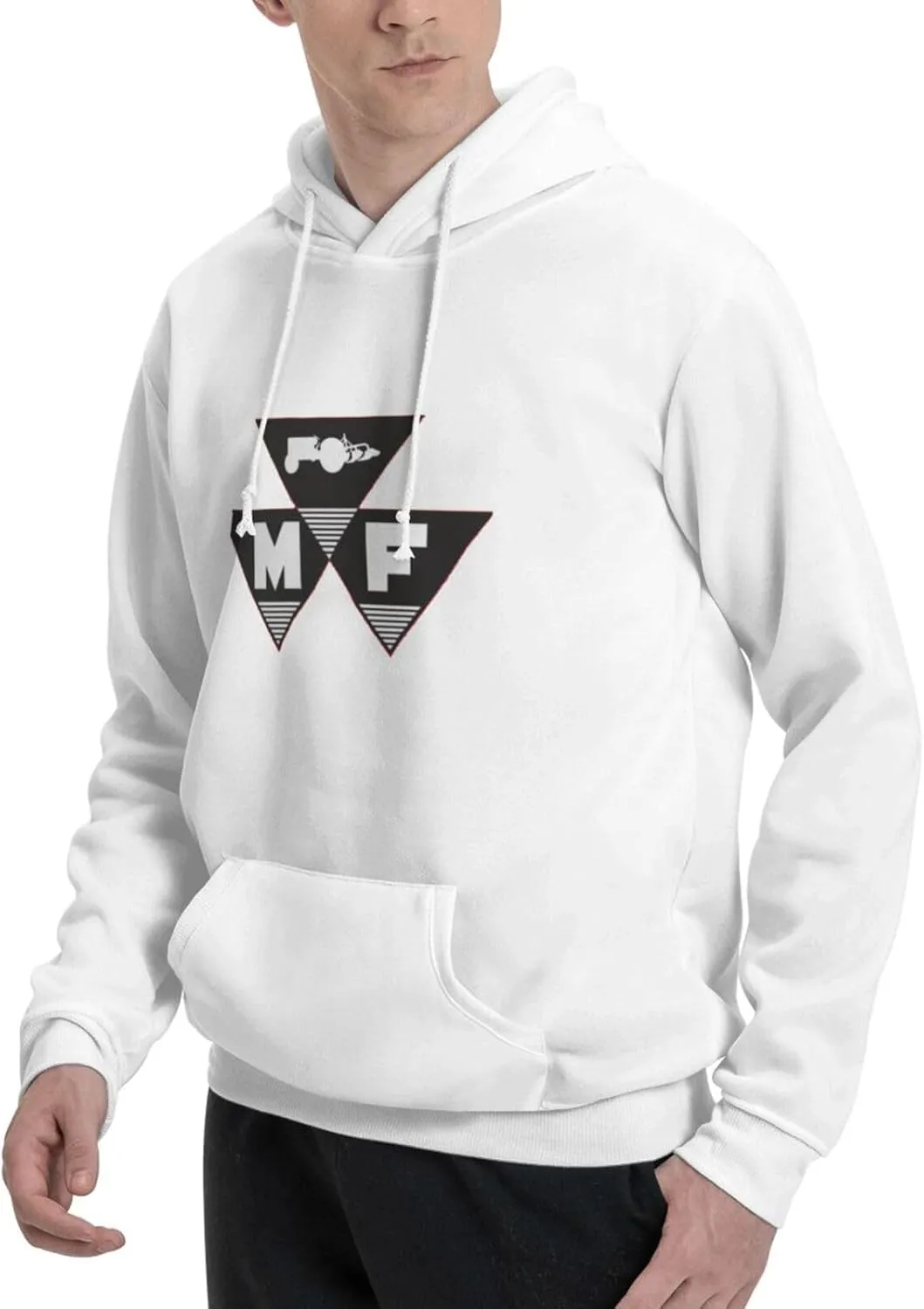 Massey Ferguson Winter Casual Hooded Sweatshirt Long Drawstring Pullover