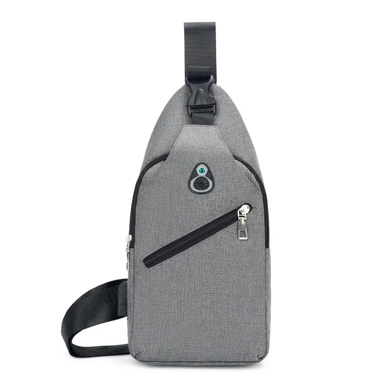 Men's Attractive Waterproof Rechargeable Riding Trend Men's Chest Bags