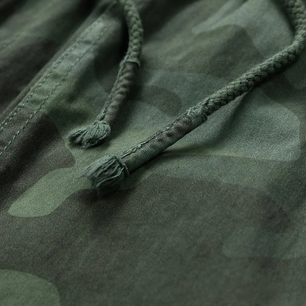 Men's Camouflage Tactical Cargo Shorts Summer Large Pockets Drawstring Cotton Hiking Shorts