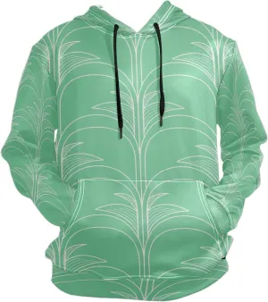 Men's Casual Hoodie with Front Pocket Adjustable Drawstring Hood Soft and Comfortable Stylish and Warm Plant Pattern