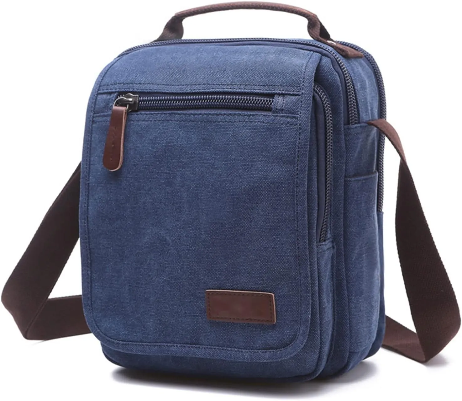 Men’s Casual Messenger Bag, Stylish Travel Canvas Shoulder Bag, Multifunctional Retro Vertical Business Backpack bag