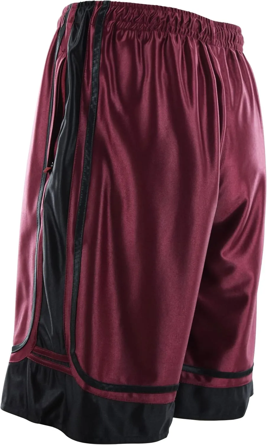 Mens Gym Training Basketball Shorts with Zippered Pockets