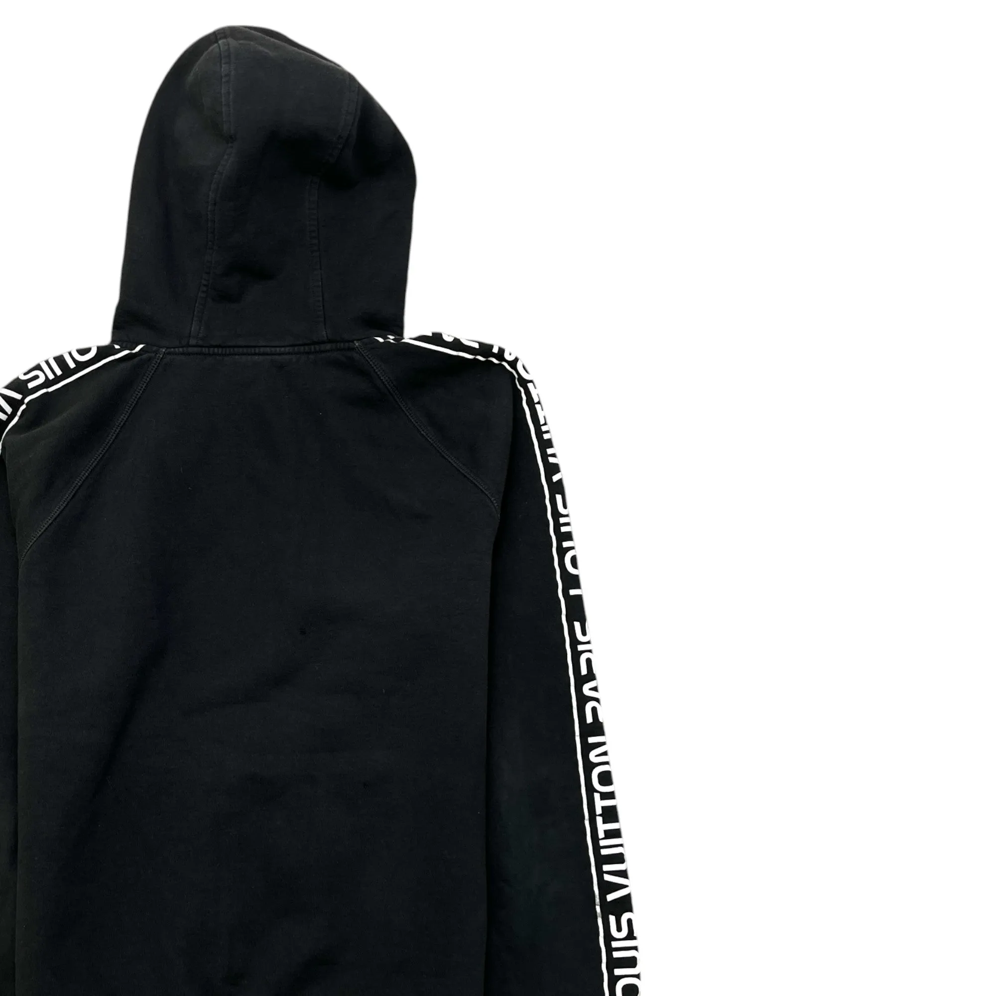 Men's Reflective Sleeve Logo Hoodie Black Size M