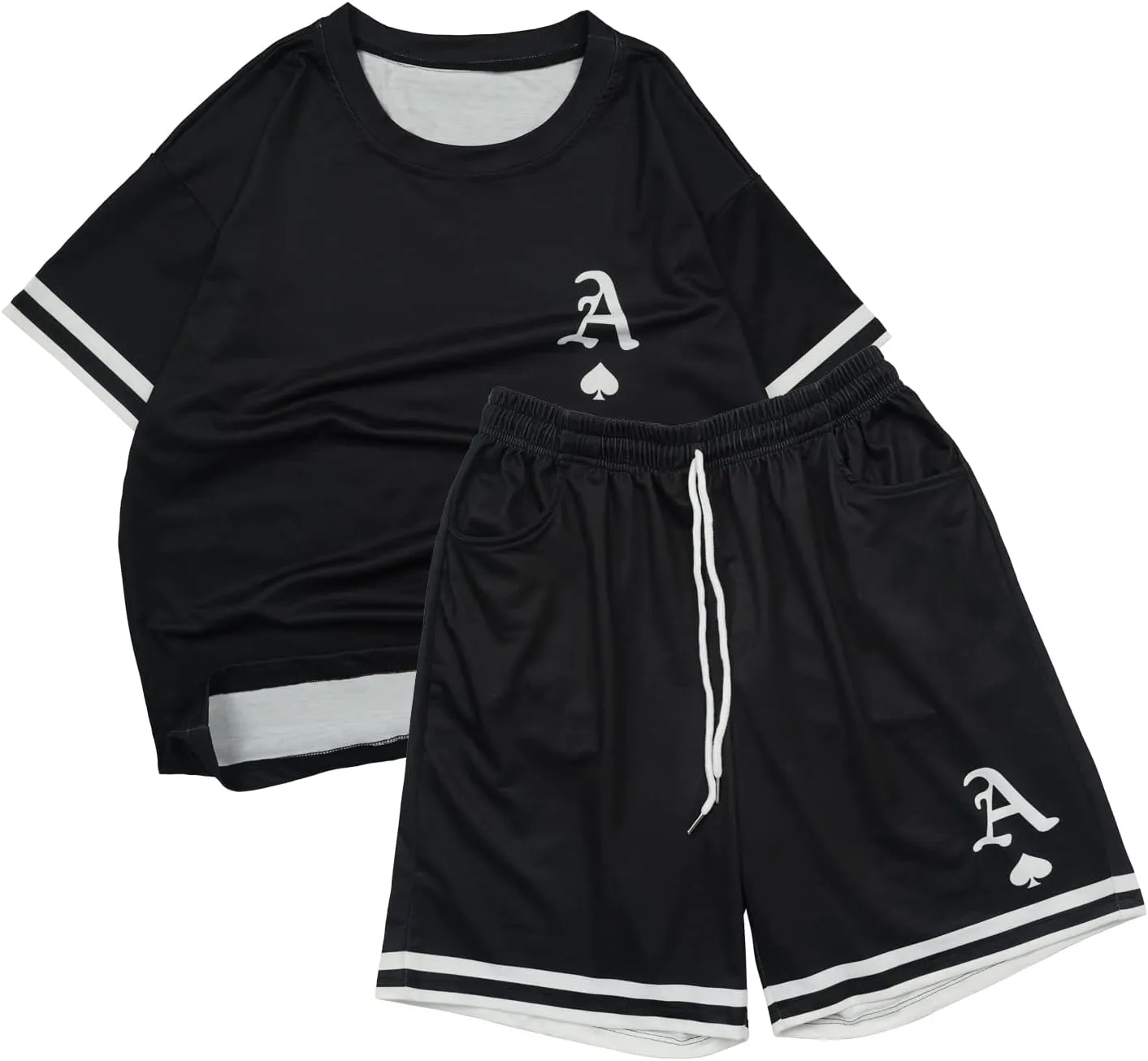 Mens Tracksuit 2 Piece Outfits Casual Summer Sport Set