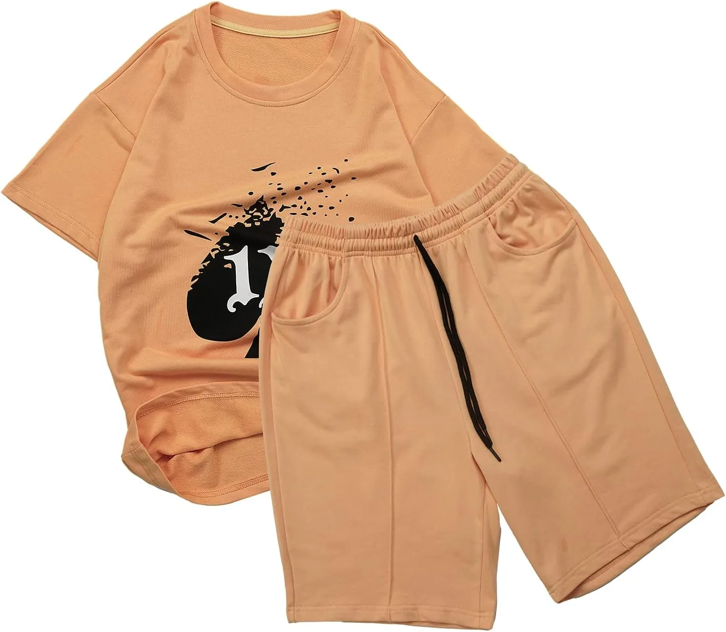 Mens Tracksuit 2 Piece Outfits Casual Summer Sport Set