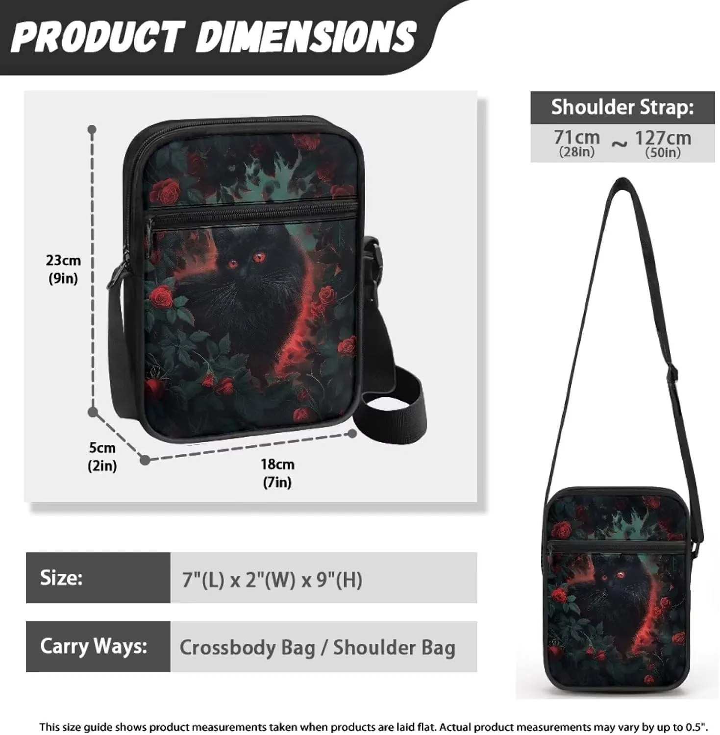 Messenger Bag for Women, Waterproof Crossbody Shoulder Bag for Men, Lightweight Sling Chest Bag