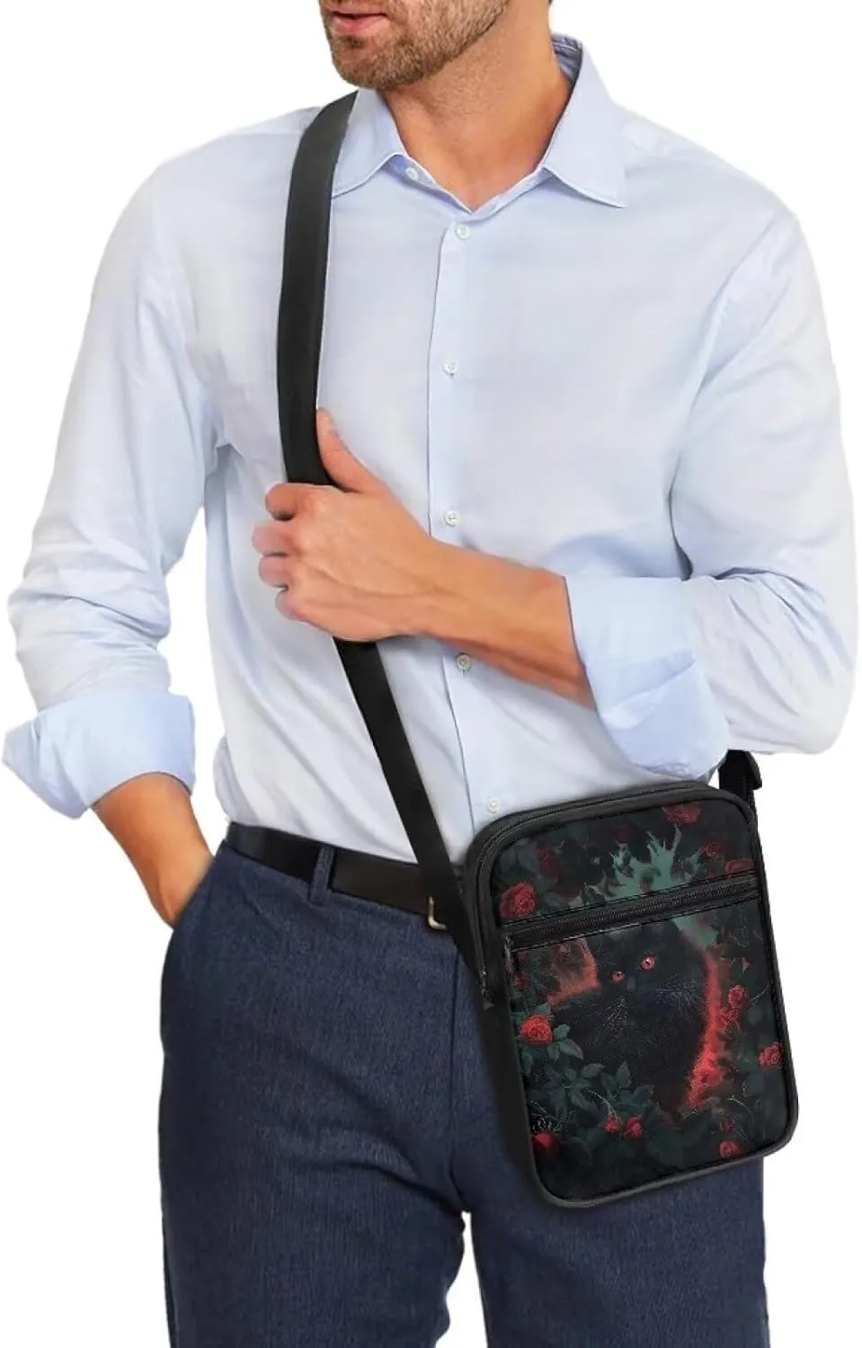 Messenger Bag for Women, Waterproof Crossbody Shoulder Bag for Men, Lightweight Sling Chest Bag