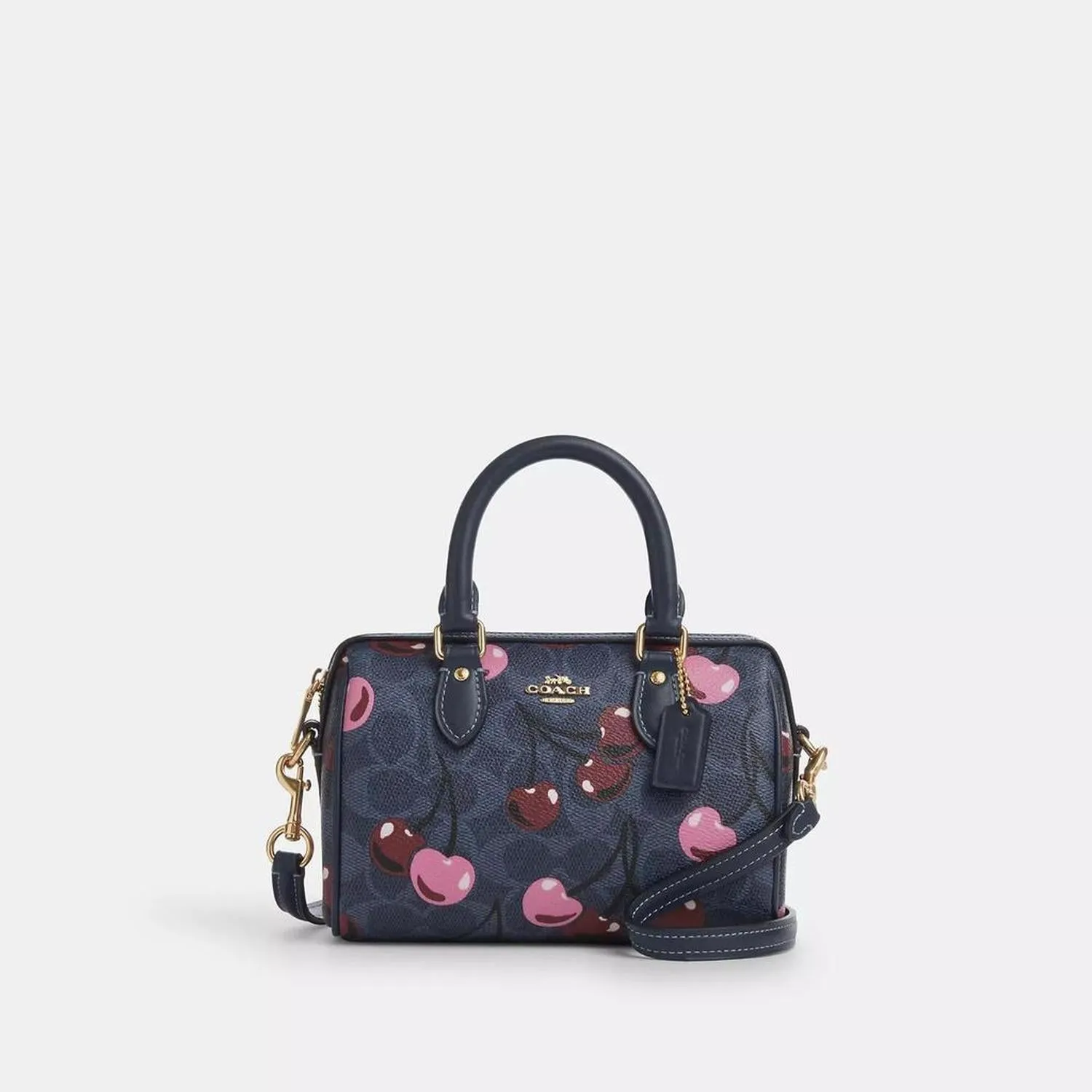 Mini Rowan Crossbody Bag In Signature Canvas With Cherry Print