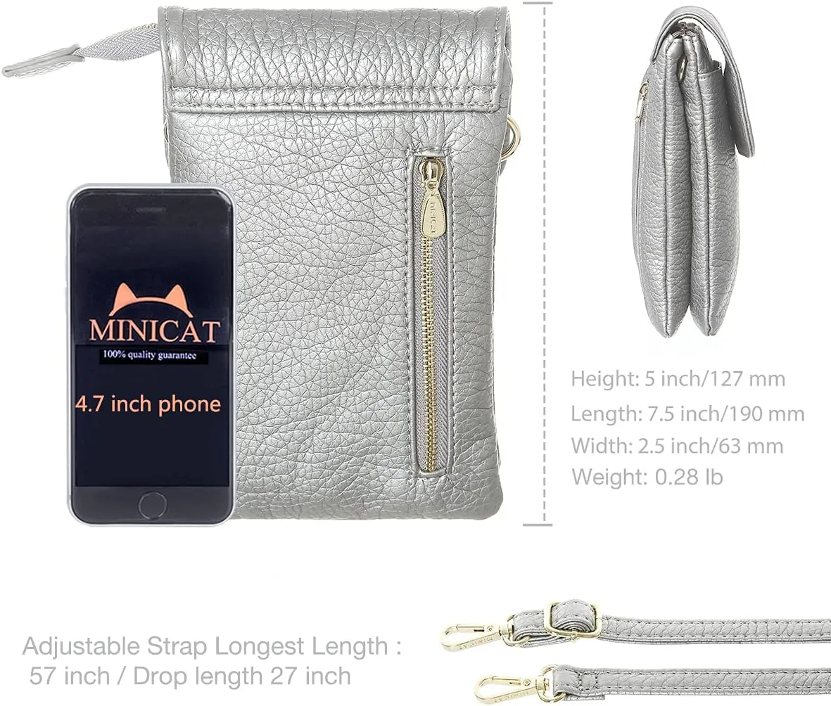 MINICAT Roomy Pockets Small Crossbody Bags Cell Phone Wallet Purses for Women