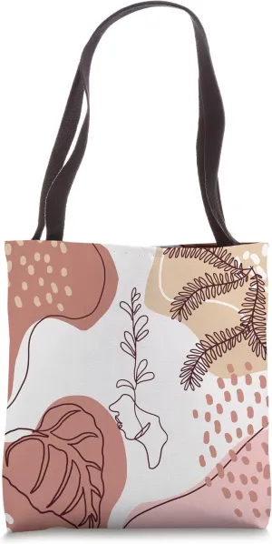 Minimal Plant Head Bohemian Aesthetic Minimalist Boho Chic Tote Bag
