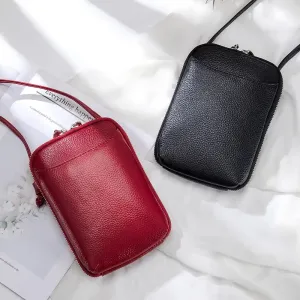Minimalist Genuine Leather Crossbody Bag