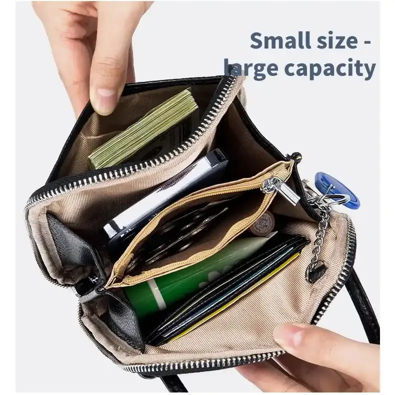 Minimalist Genuine Leather Crossbody Bag