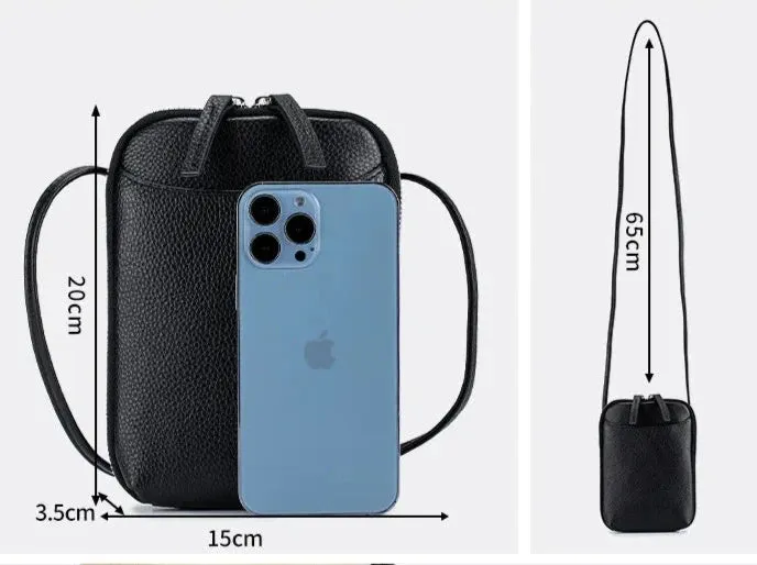 Minimalist Genuine Leather Crossbody Bag