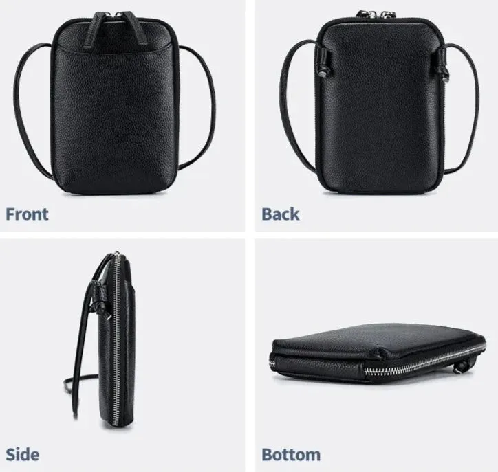 Minimalist Genuine Leather Crossbody Bag
