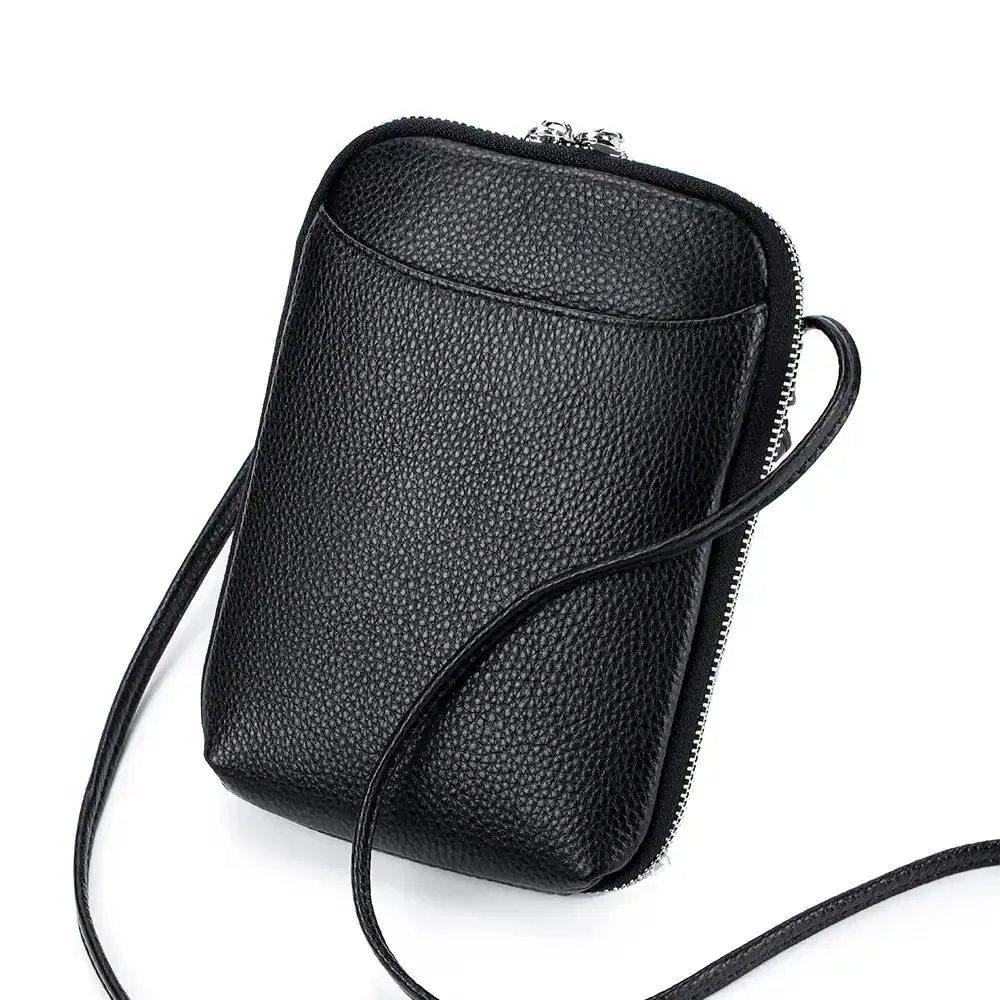 Minimalist Genuine Leather Crossbody Bag