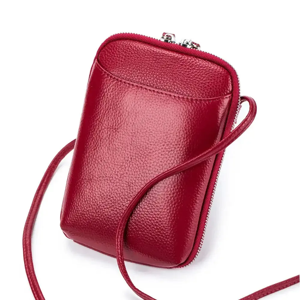 Minimalist Genuine Leather Crossbody Bag