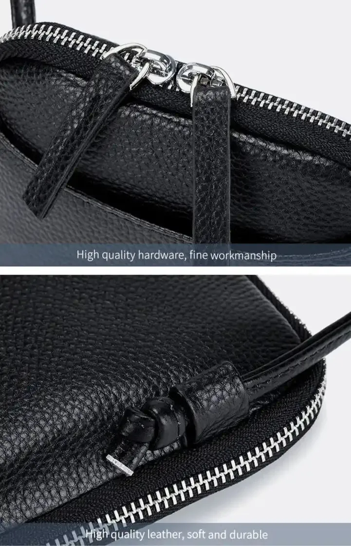 Minimalist Genuine Leather Crossbody Bag