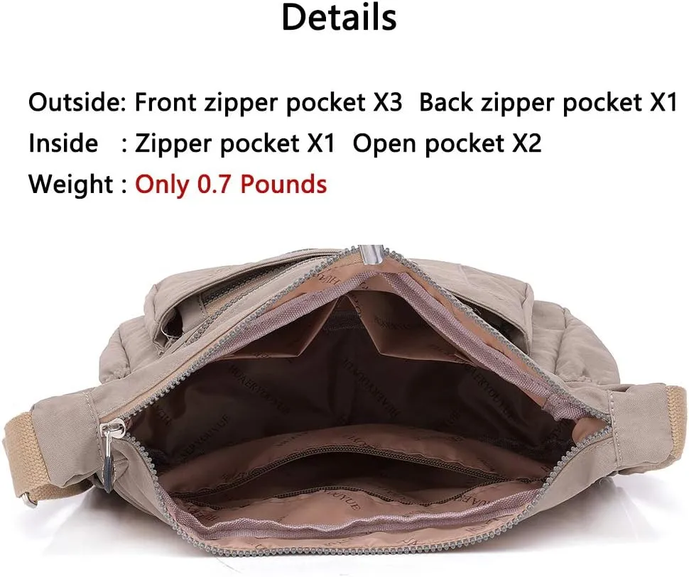 MINTEGRA Crossbody Bag for Women Nylon Waterproof Shoulder Purse Messenger Bag Lightweight Pocketbooks