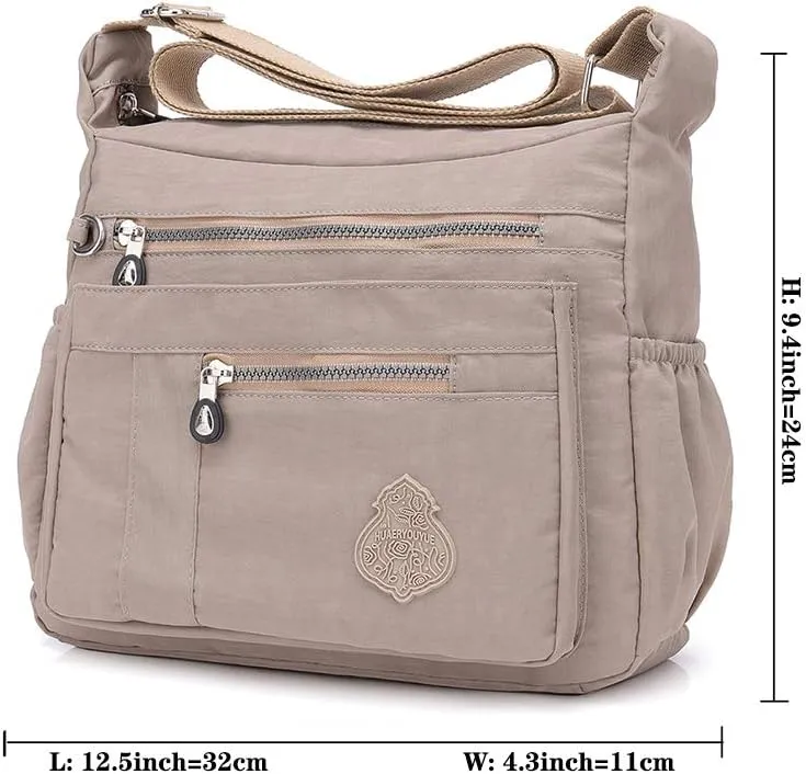 MINTEGRA Crossbody Bag for Women Nylon Waterproof Shoulder Purse Messenger Bag Lightweight Pocketbooks