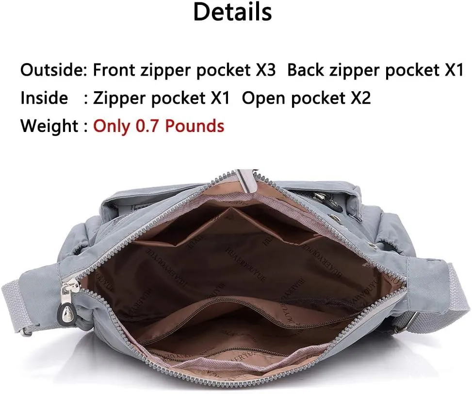 MINTEGRA Crossbody Bag for Women Nylon Waterproof Shoulder Purse Messenger Bag Lightweight Pocketbooks