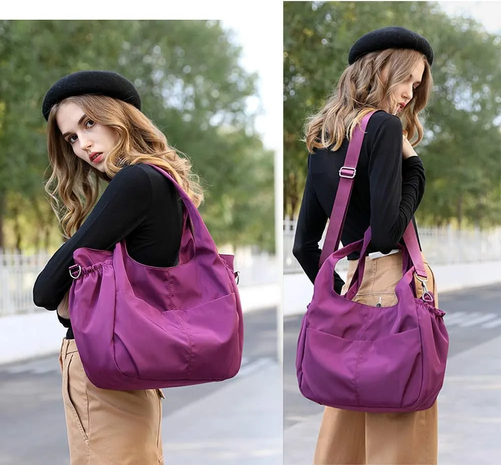 MINTEGRA Hobo Crossbody Bag for Women Nylon Waterproof Shoulder Bag Casual Purse Handbag