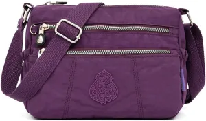 MINTEGRA Shoulder Bag for Women Waterproof Crossbody Purses Lightweight Nylon Work Travel Purse Messenger Bag