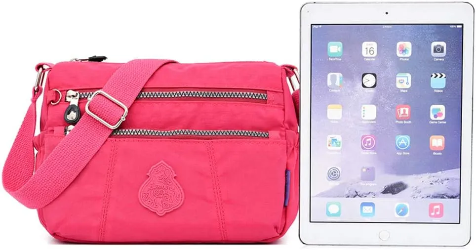 MINTEGRA Shoulder Bag for Women Waterproof Crossbody Purses Lightweight Nylon Work Travel Purse Messenger Bag