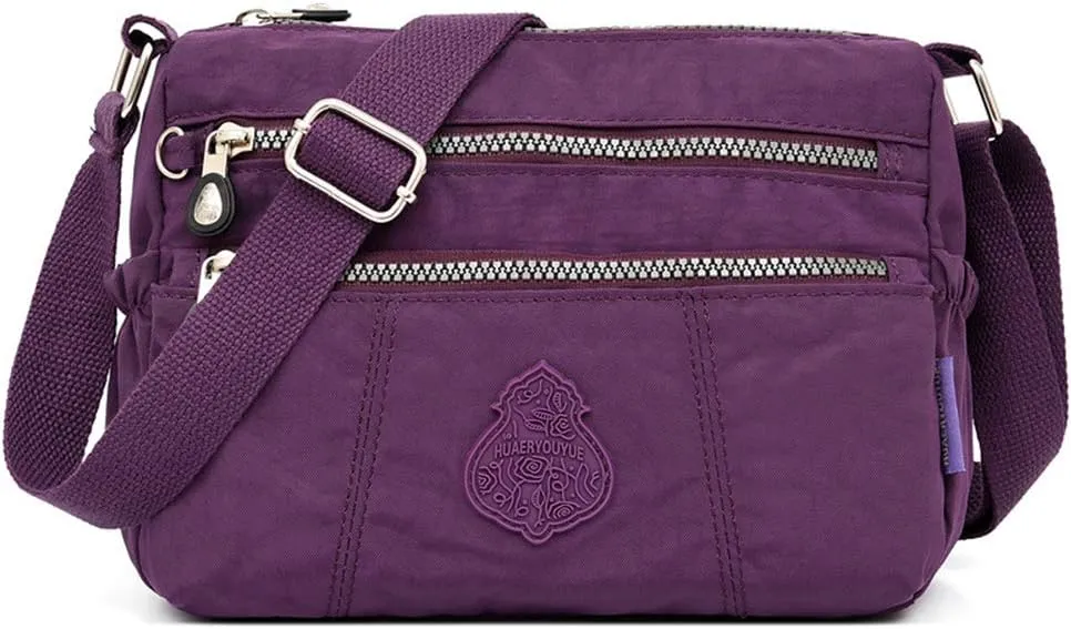 MINTEGRA Shoulder Bag for Women Waterproof Crossbody Purses Lightweight Nylon Work Travel Purse Messenger Bag