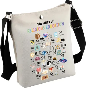 MNIGIU Religious Education Crossbody Bag Sunday School Teacher Gift Religious Gift Christian Teacher Gift