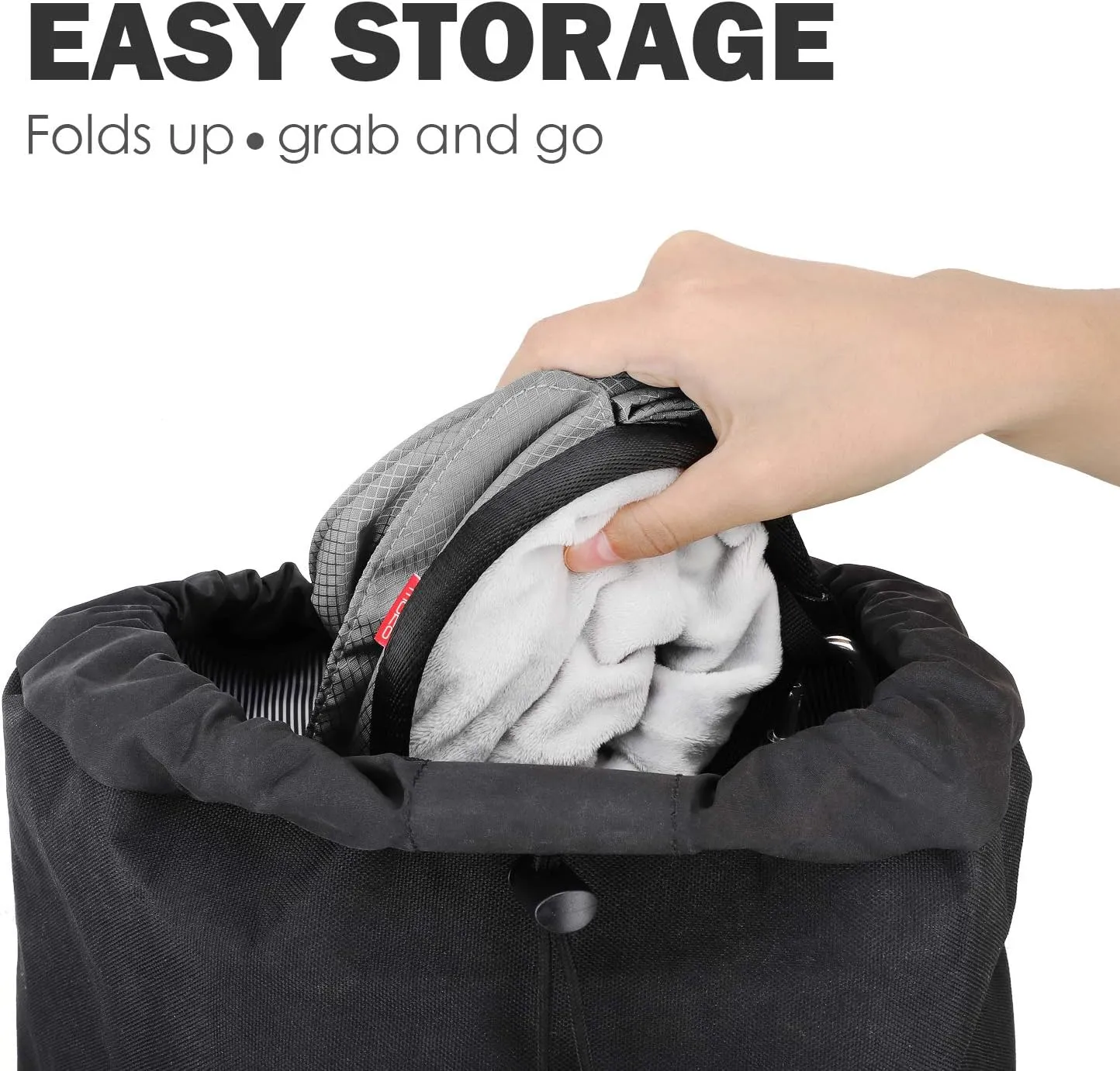 MoKo Rock Climbing Chalk Bag, Bouldering Chalk Pot Bucket with Adjustable Belt & Carabiner Drawstring Climbing Gear