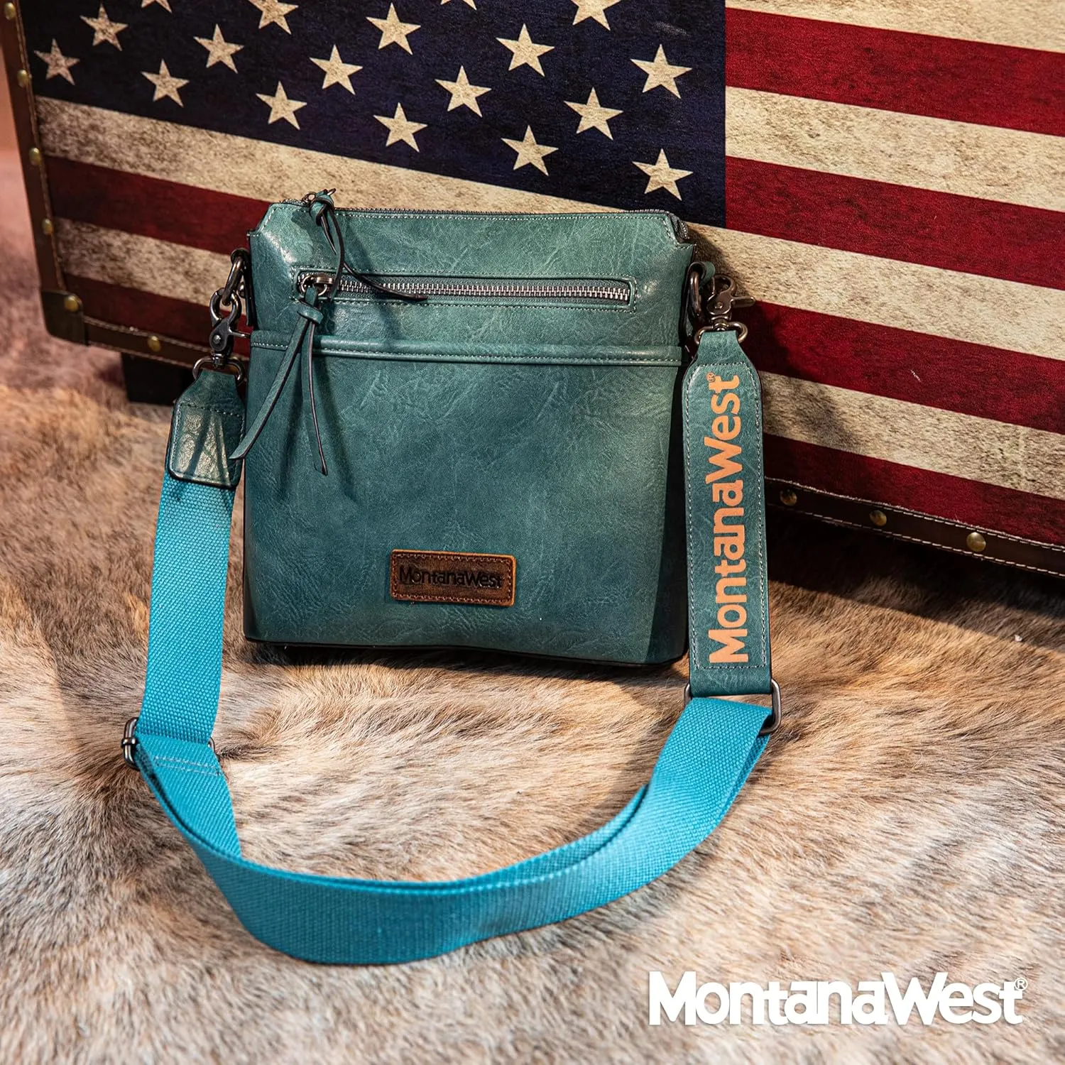 Montana West Crossbody Bag for Women Multi Pocket Cross Body Bag Purses with Guitar Strap