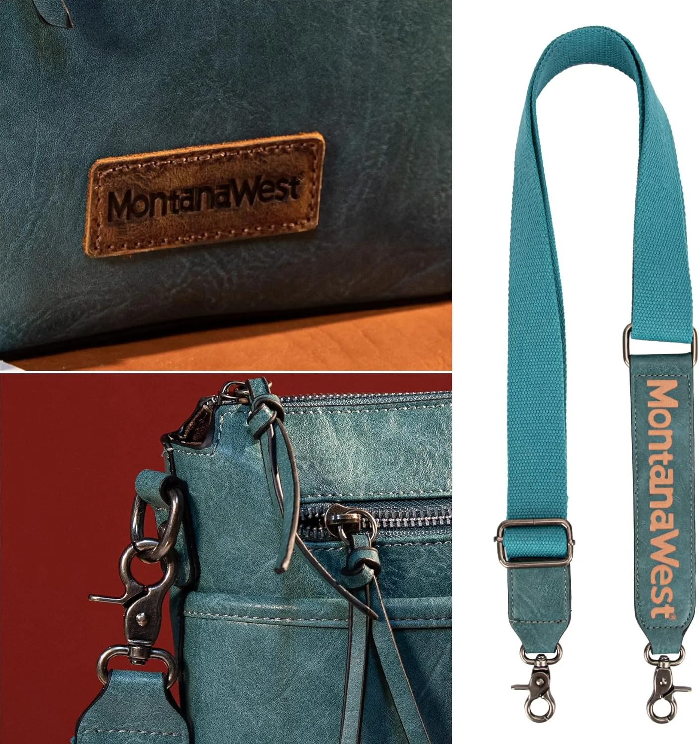 Montana West Crossbody Bag for Women Multi Pocket Cross Body Bag Purses with Guitar Strap