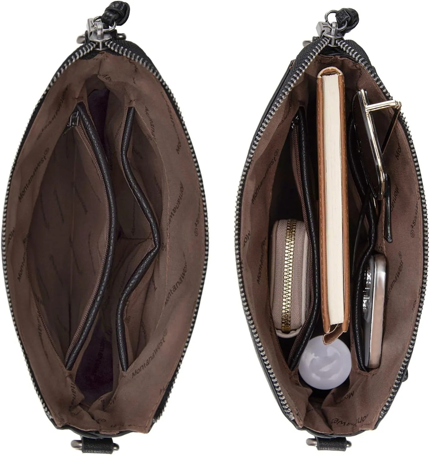 Montana West Crossbody Bag for Women Multi Pocket Cross Body Bag Purses with Guitar Strap