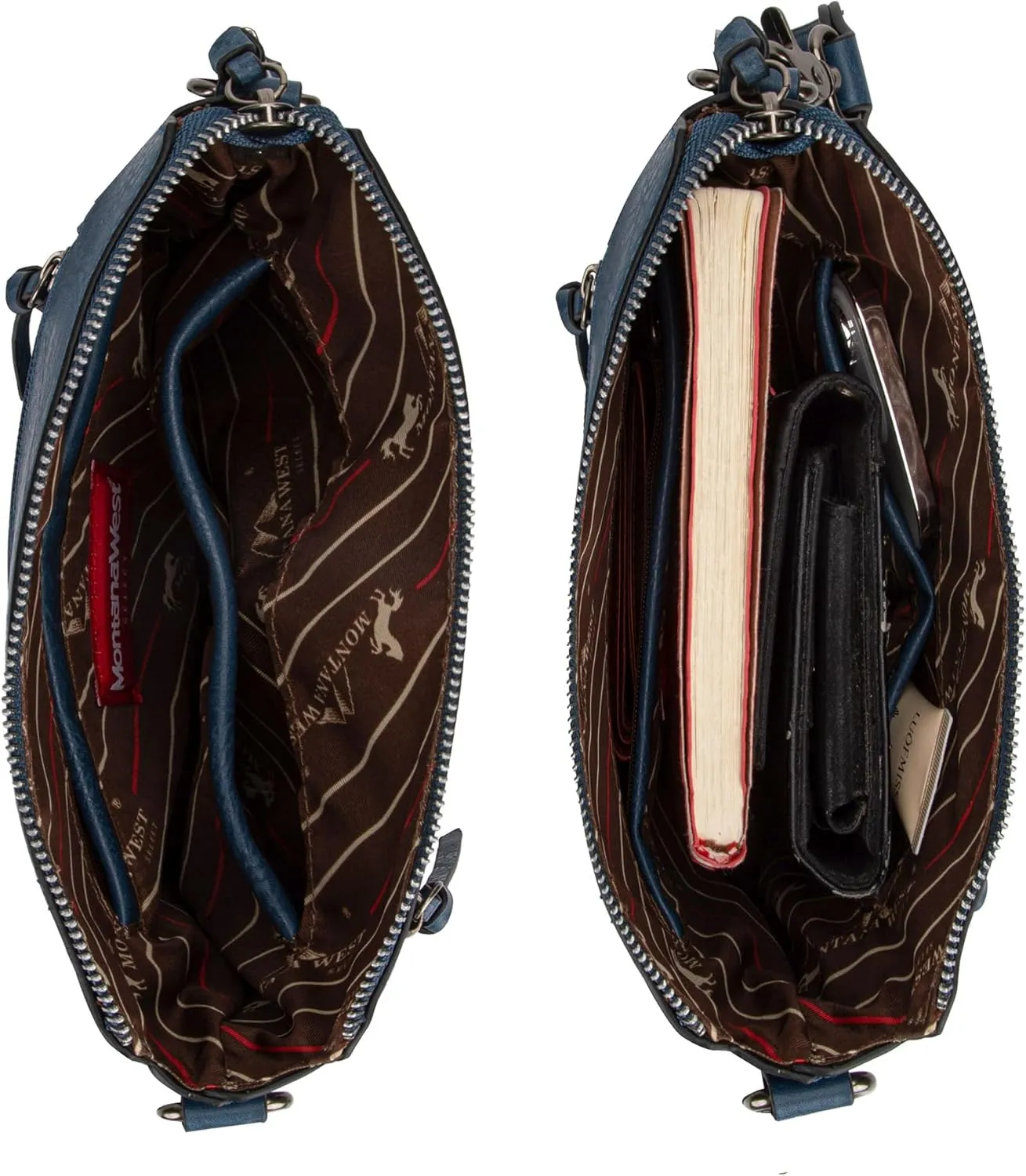 Montana West Crossbody Bag for Women Multi Pocket Cross Body Bag Purses with Guitar Strap