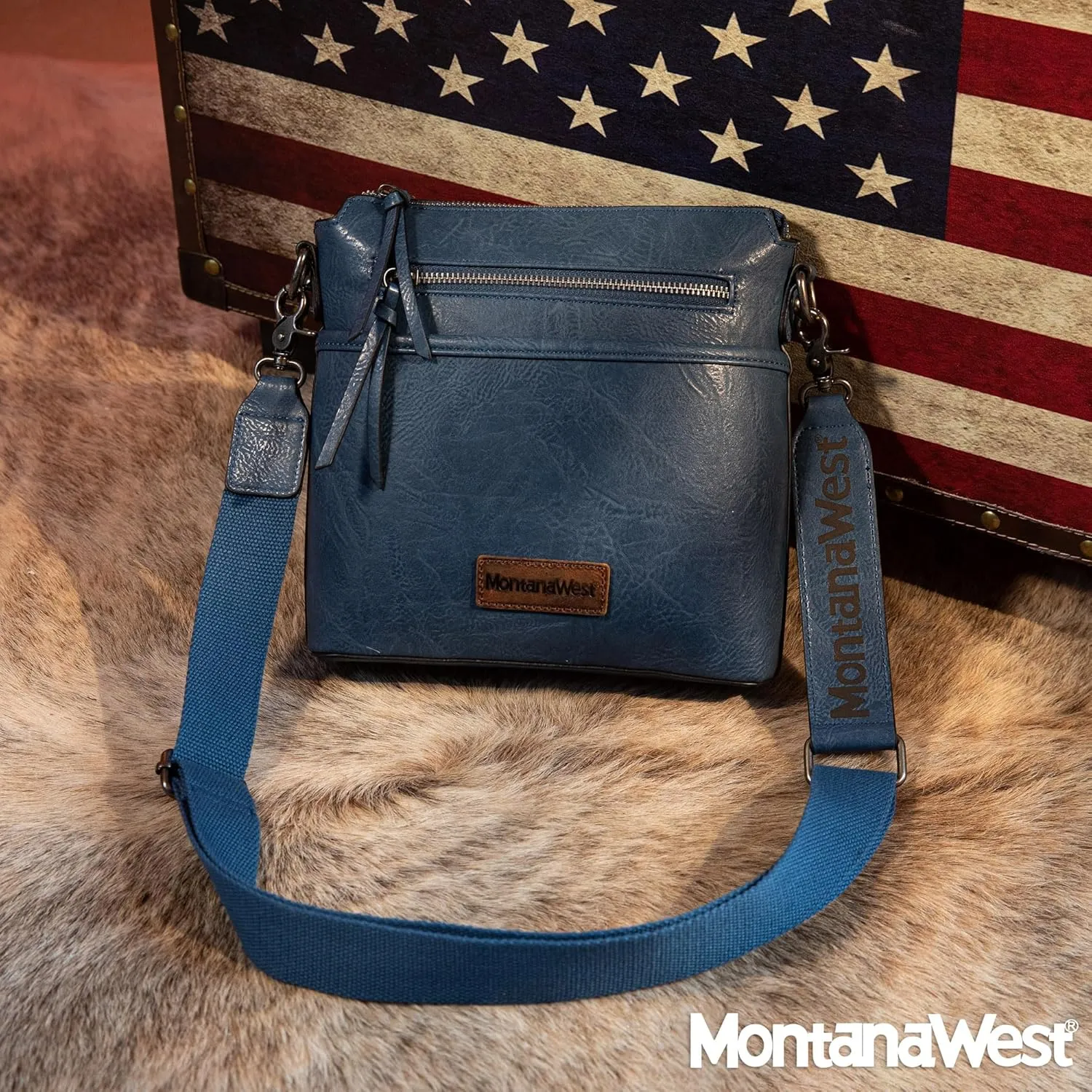 Montana West Crossbody Bag for Women Multi Pocket Cross Body Bag Purses with Guitar Strap