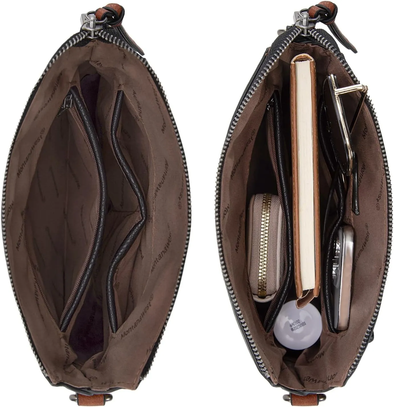 Montana West Crossbody Bag for Women Multi Pocket Cross Body Bag Purses with Guitar Strap