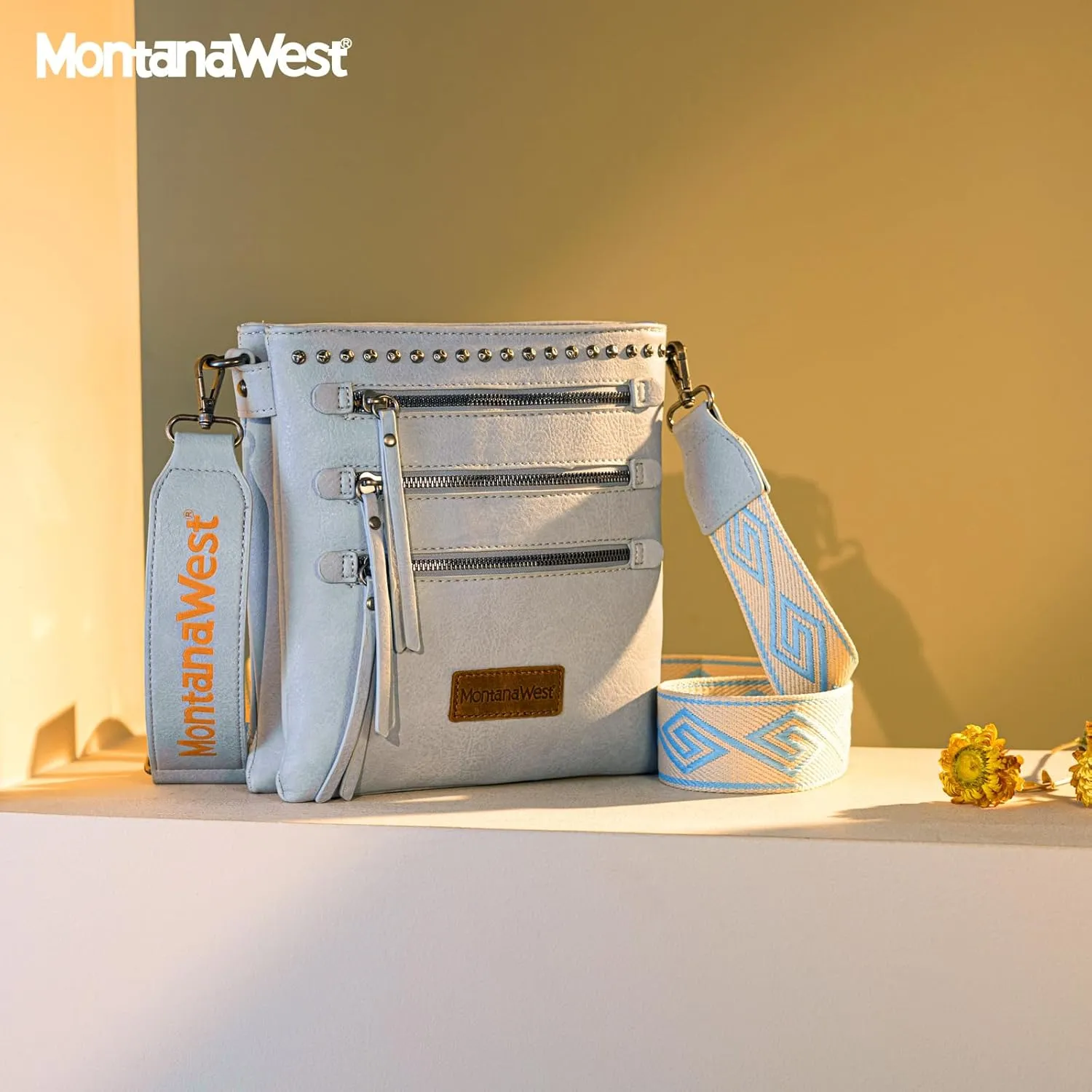 Montana West Crossbody Bags for Women Multi Pocket Cross Body Bag Purses with Guitar Strap