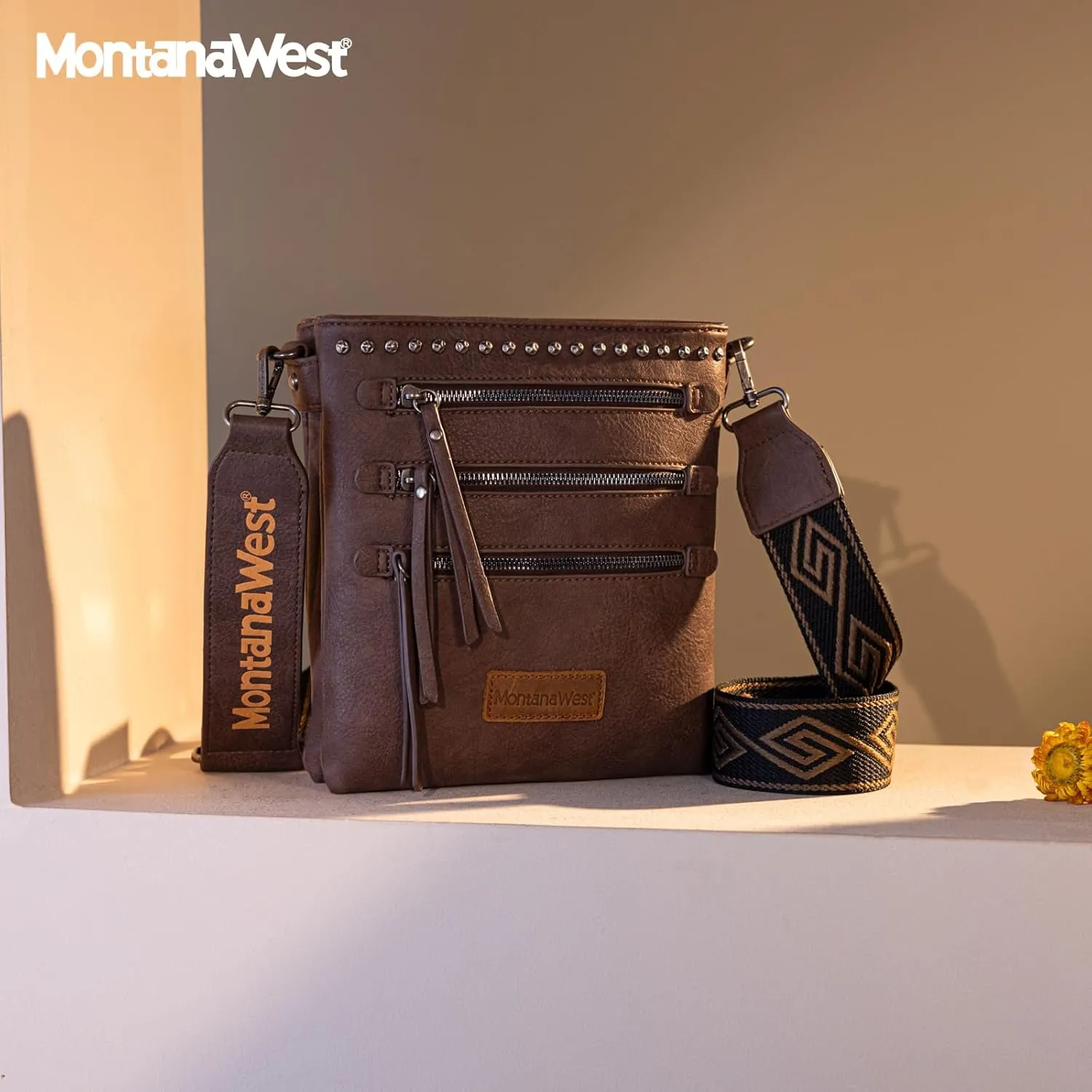 Montana West Crossbody Bags for Women Multi Pocket Cross Body Bag Purses with Guitar Strap