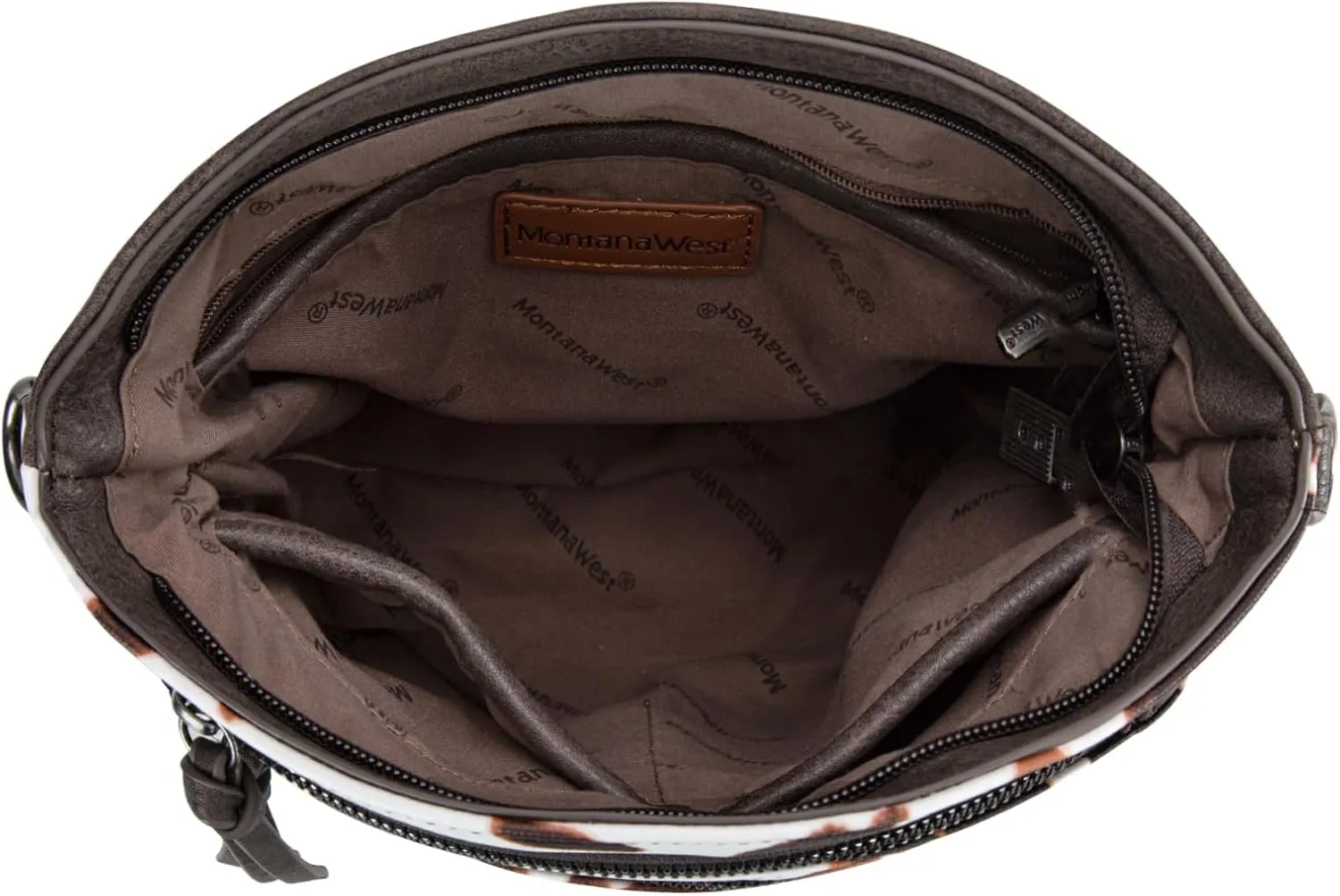 Montana West Multi Zip Pocket Large Crossbody Bag With Guitar Strap