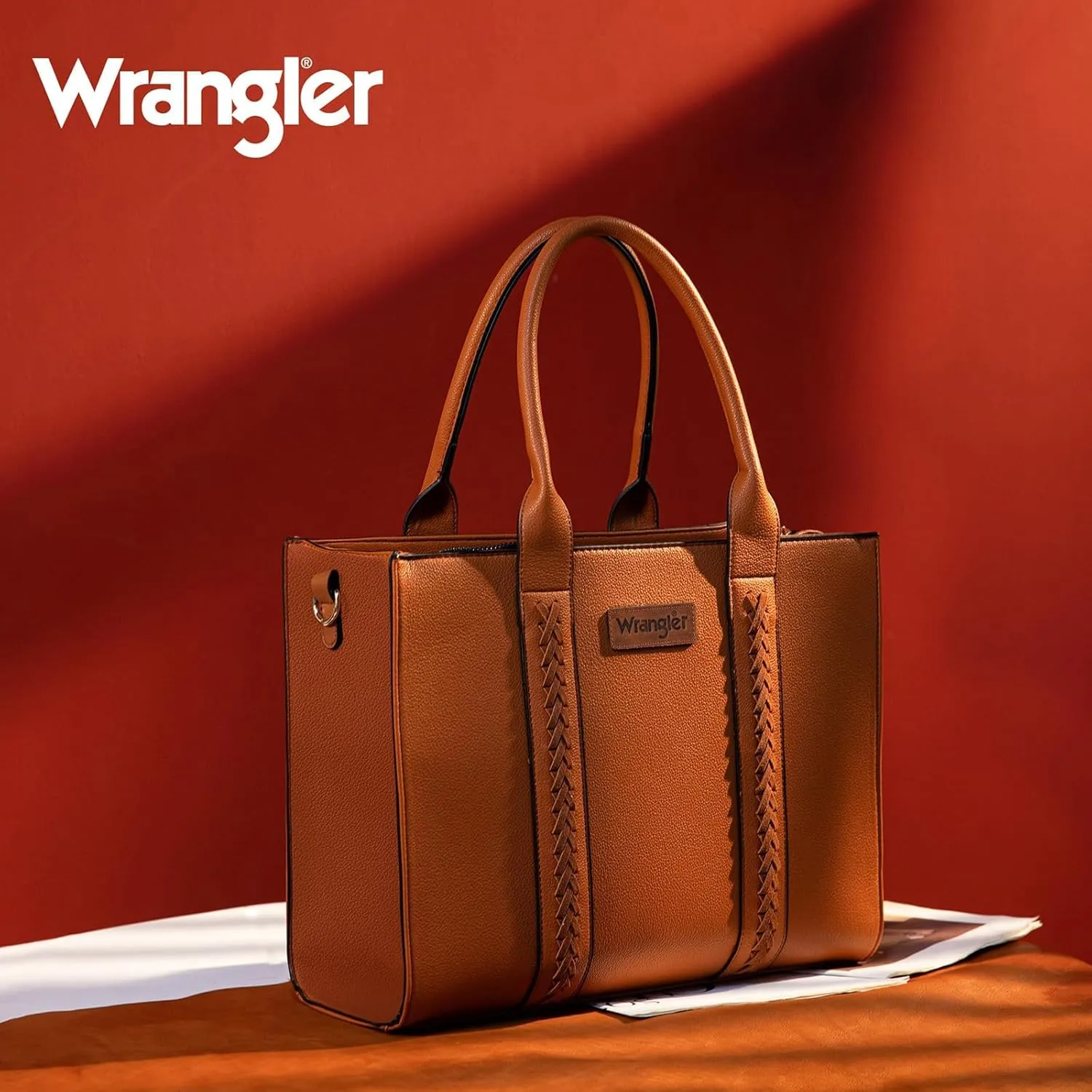 Montana West Wrangler Purse for Women Large Work Tote Bags with Strap Vintage Top-Handle Handbags