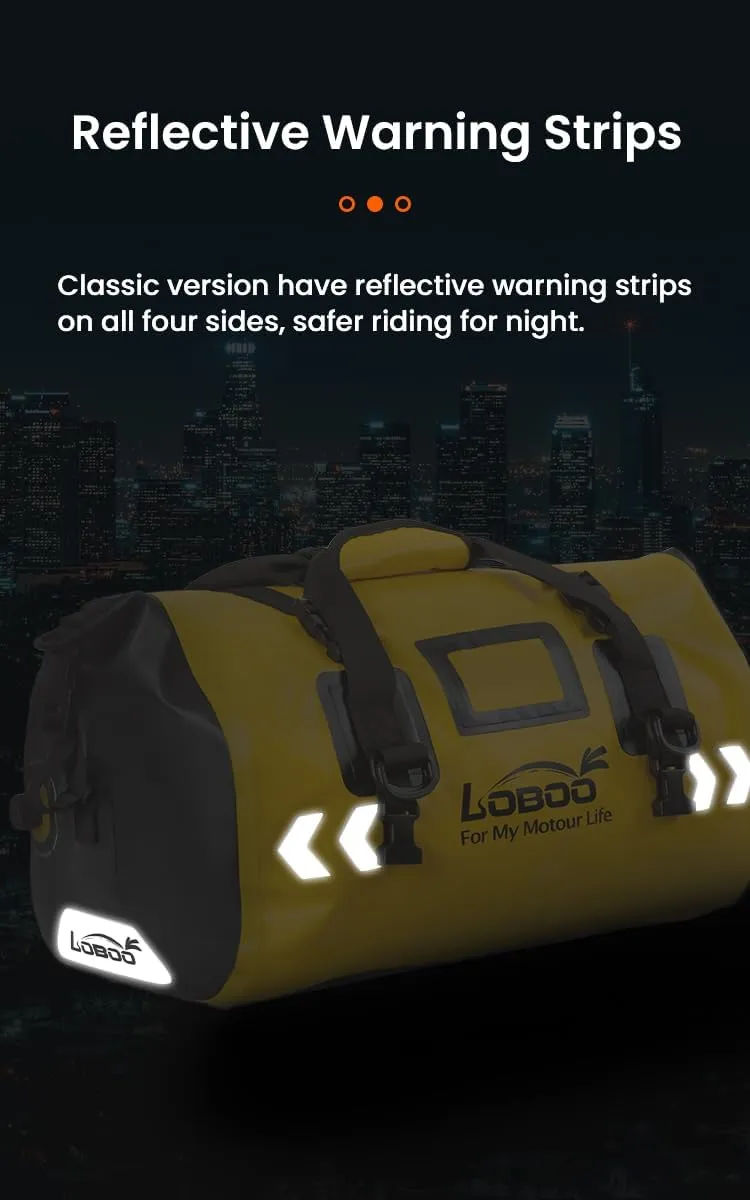 Motorcycle Travel Luggage Bag, Upgraded Edition Motorcycle Luggage Bag, Motorcycle Luggage Bag, Skiing, Hiking, Camping, Rowing, Cycling, Fishing, Outdoor Luggage Bag(Black, 66L)