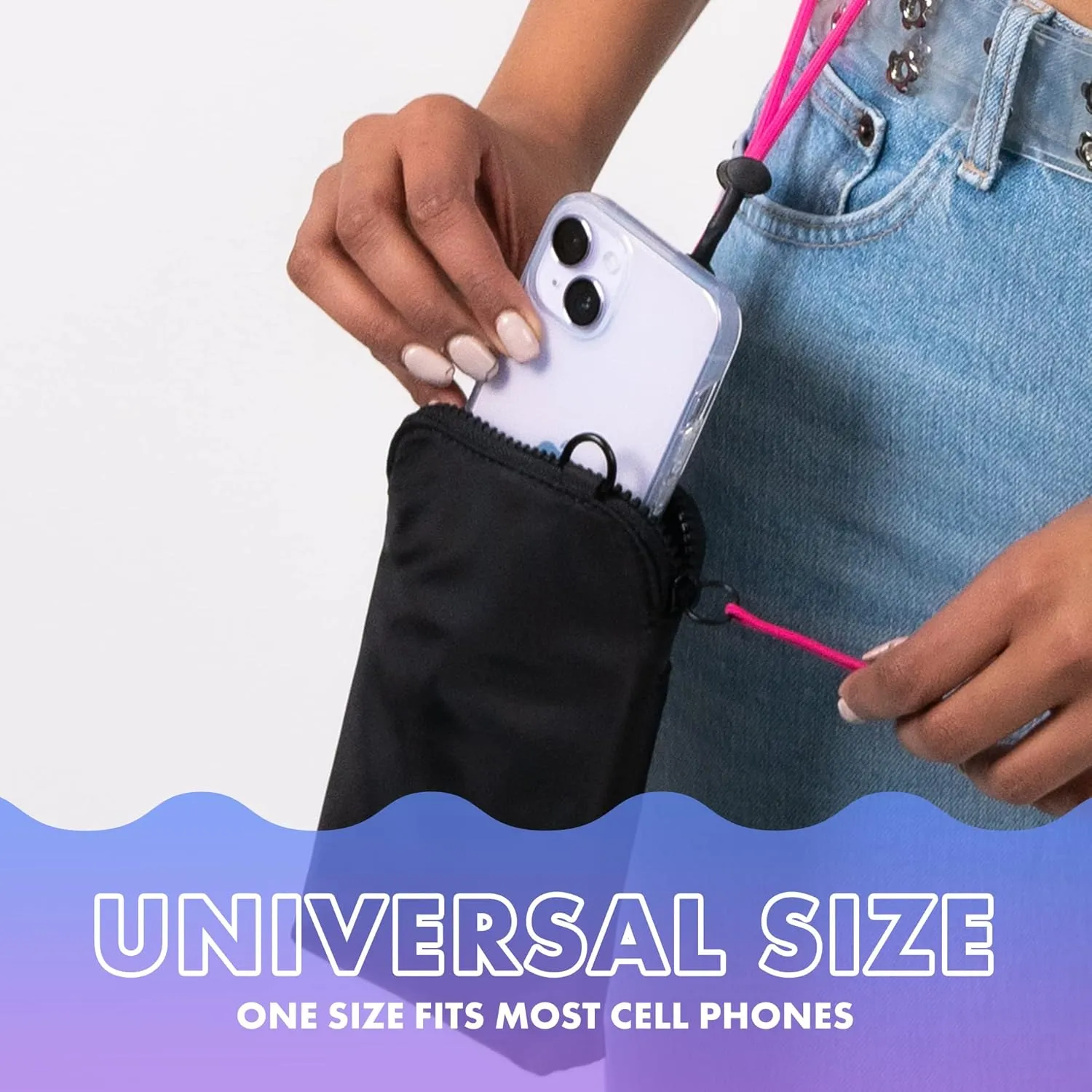 MOXYO Urban Nylon Crossbody Phone Bag, Small Lightweight and Durable Travel Bag With Removable, Adjustable Paracord Straps