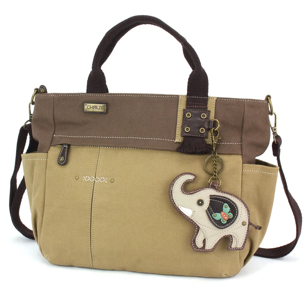 Multi Pocket Tote - Gray Elephant