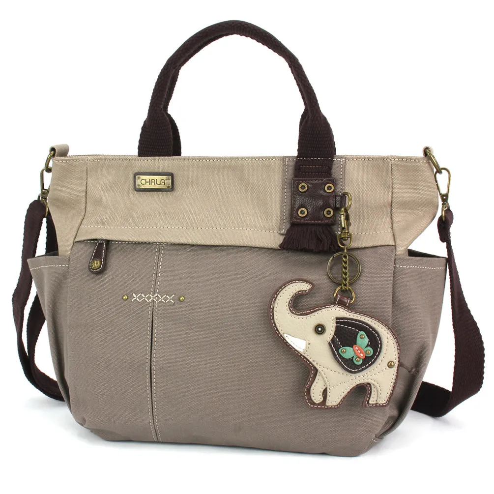 Multi Pocket Tote - Gray Elephant