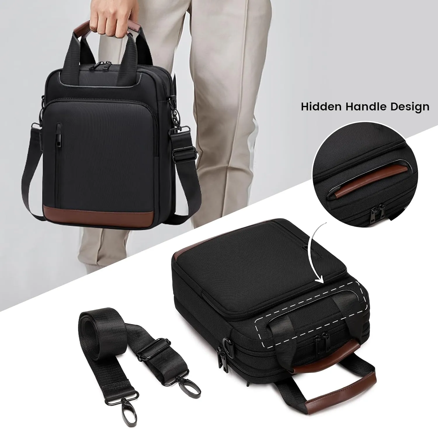 mygreen Men's Crossbody Bag - Lightweight, Water-Resistant, and Anti-Theft Shoulder Bag for Work, Travel, and Everyday Use