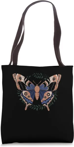 Mystical Moth with Moon Phases Tote Bag