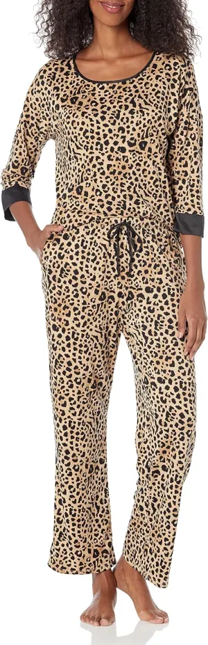 N Natori Women's Peached Knit 3q SLV Pj Set Cb: 26”